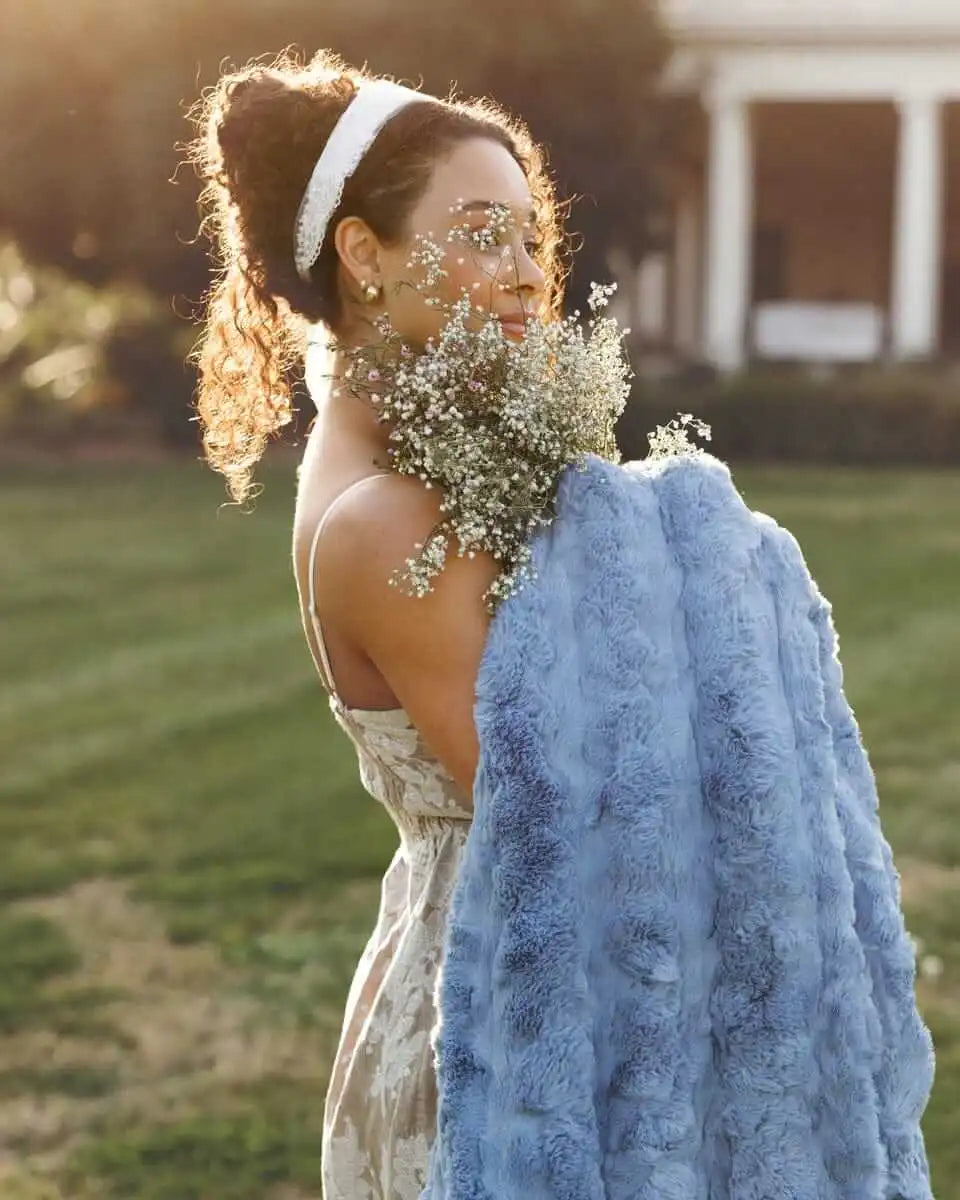 Ultra Sorbet Faded Denim Blanket