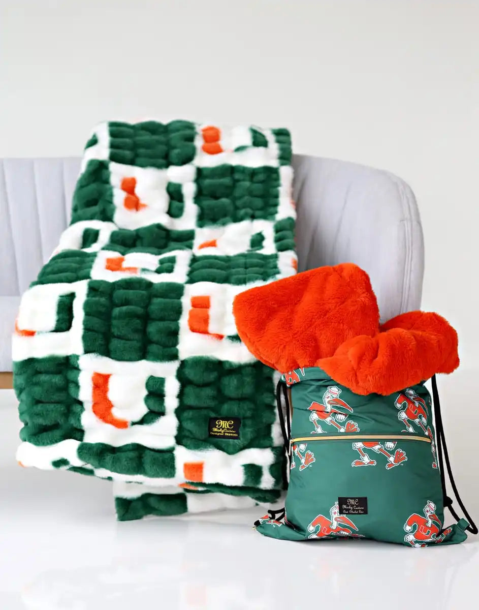 Miami Hurricanes Hooded Stadium Everywhere Blanket