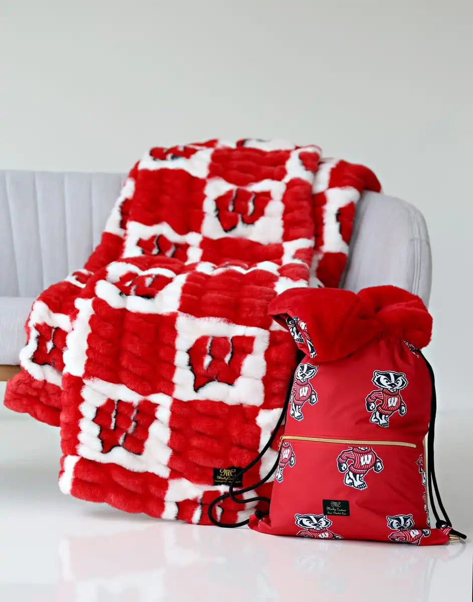 University of Wisconsin Badgers Hooded Stadium Everywhere Blanket