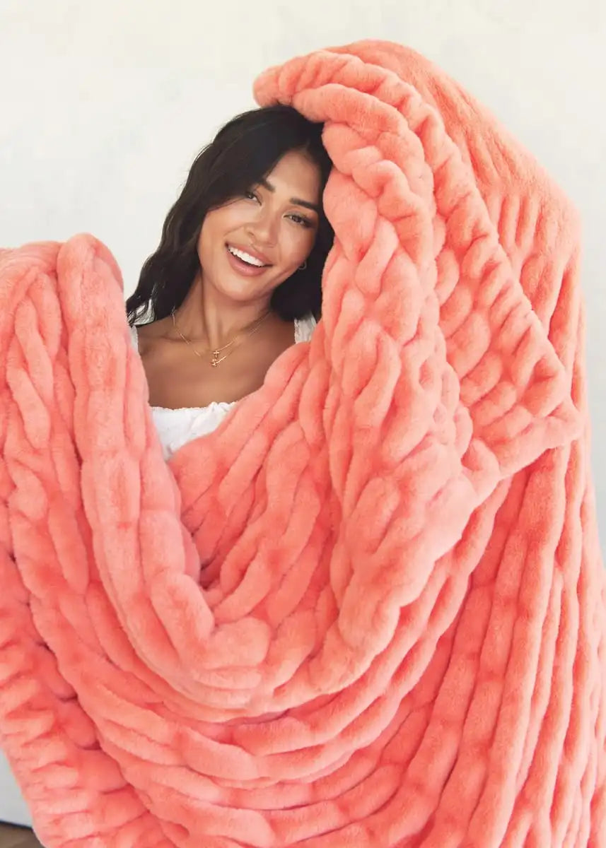 Hugs Sweet Peach Blanket