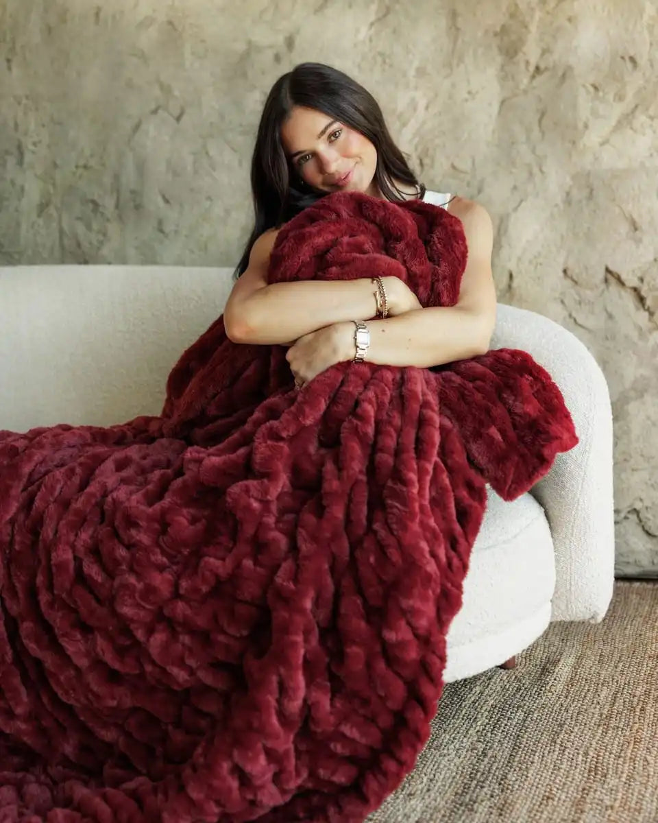 Hugs Cabernet Blanket