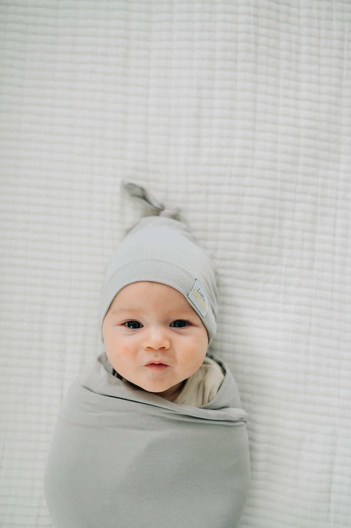 Swaddle and Hat - Tranquil Dove