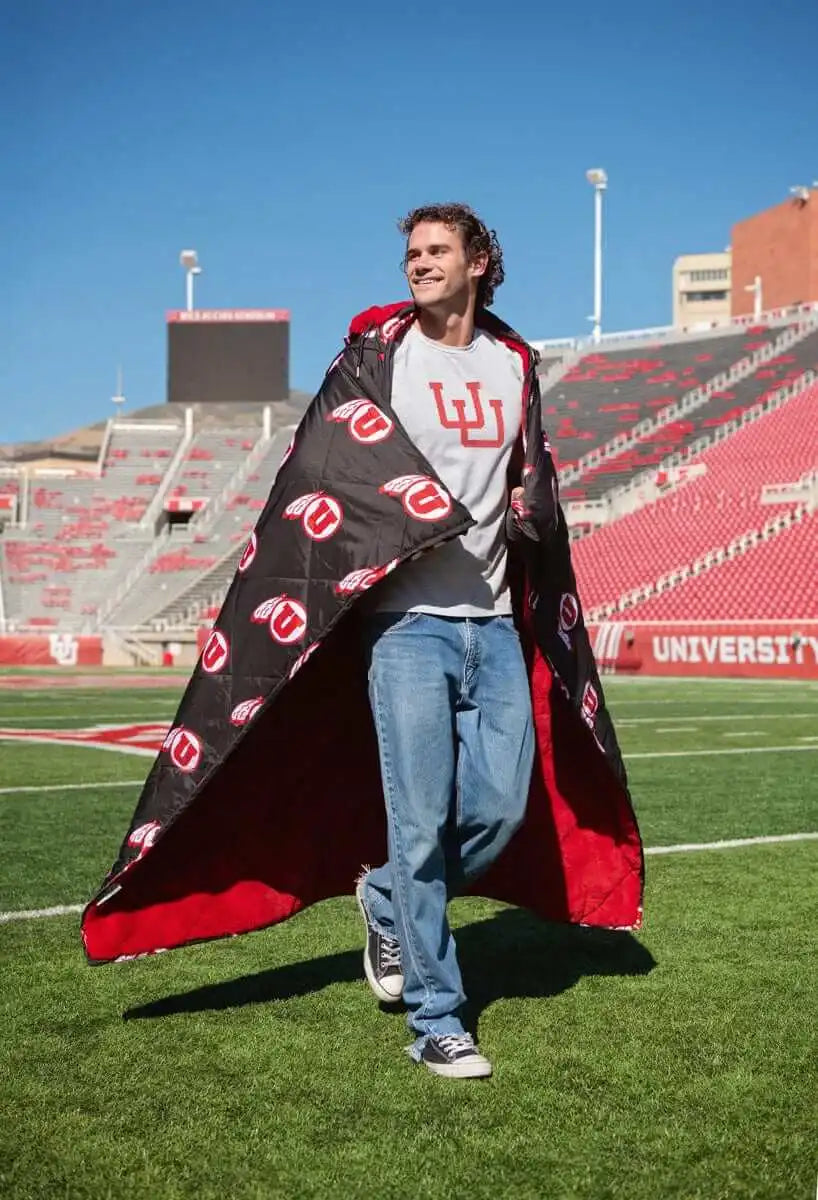 University of Utah Utes Hooded Stadium Everywhere Blanket