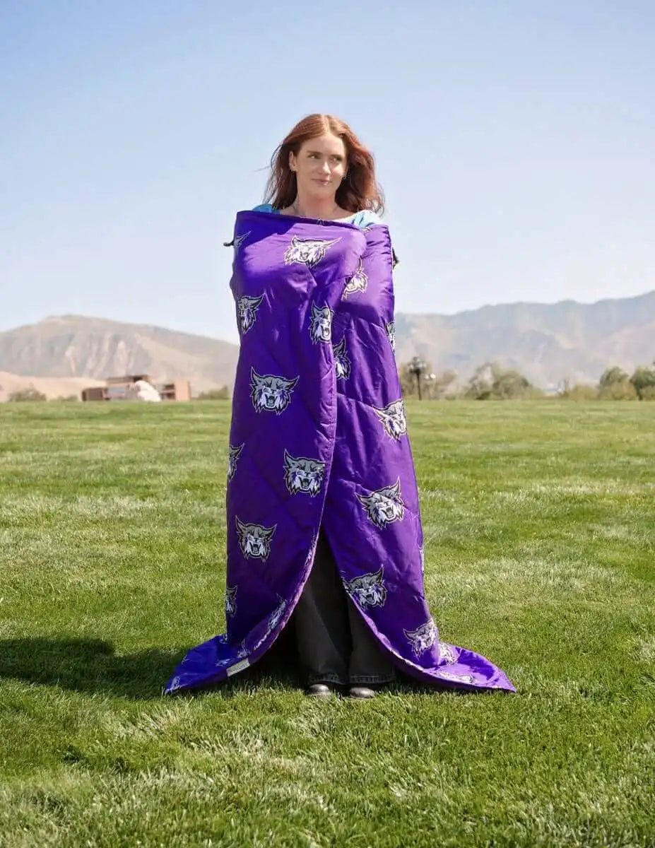 Weber State Wildcats Hooded Stadium Everywhere Blanket