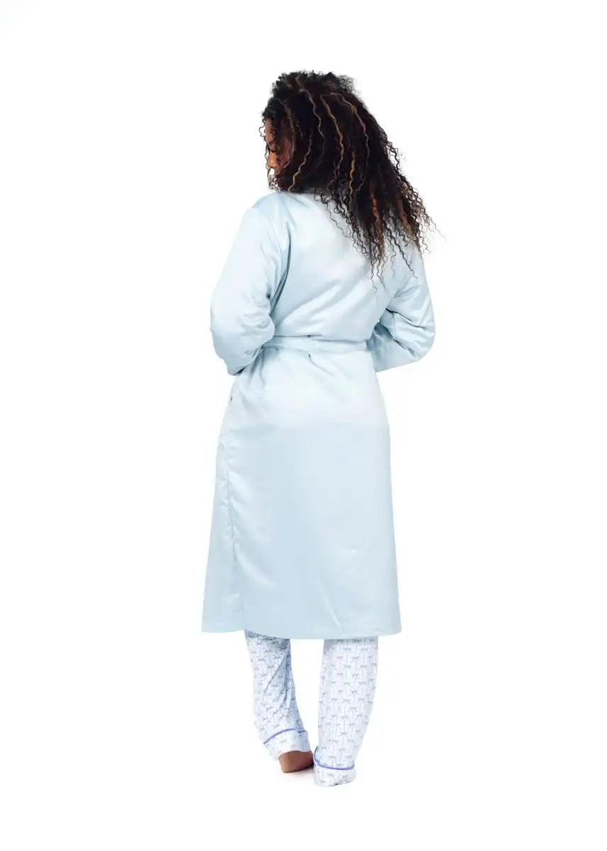 Satin Ice Blue Robe