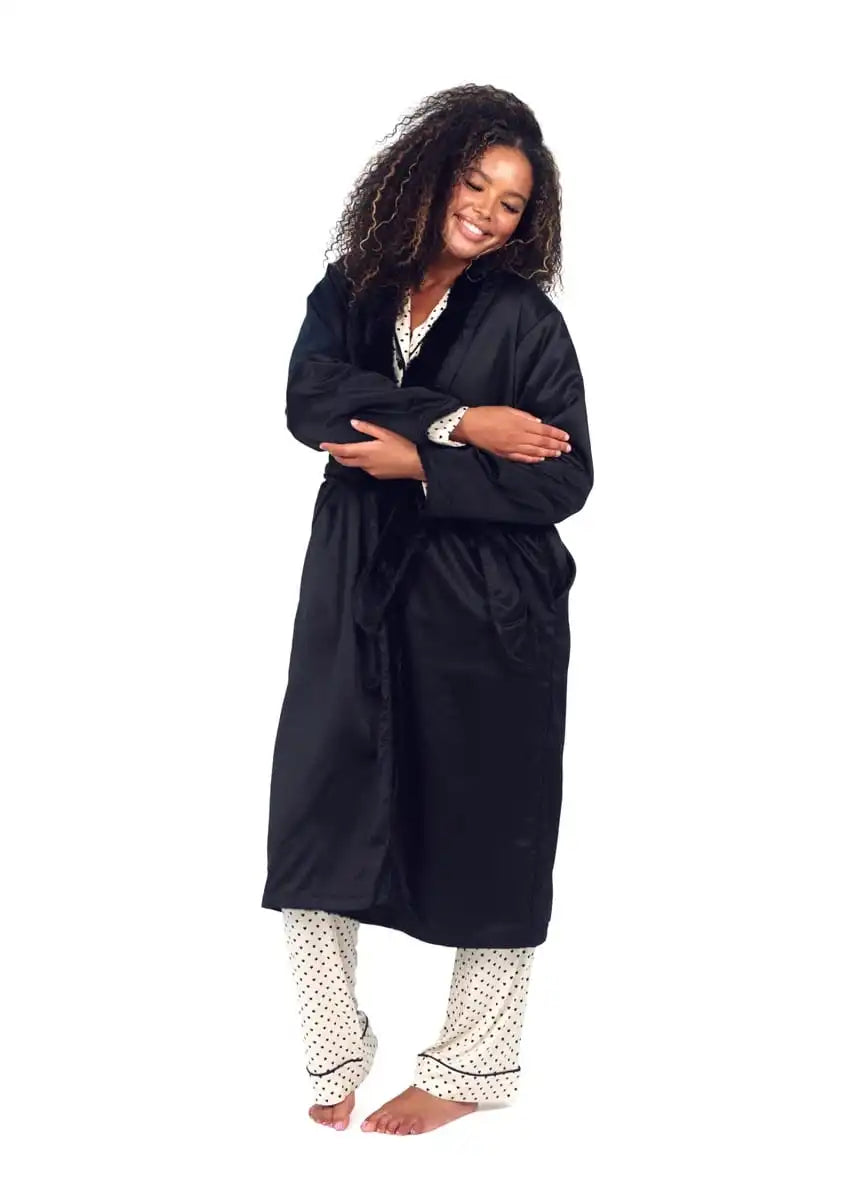 Satin Black Robe