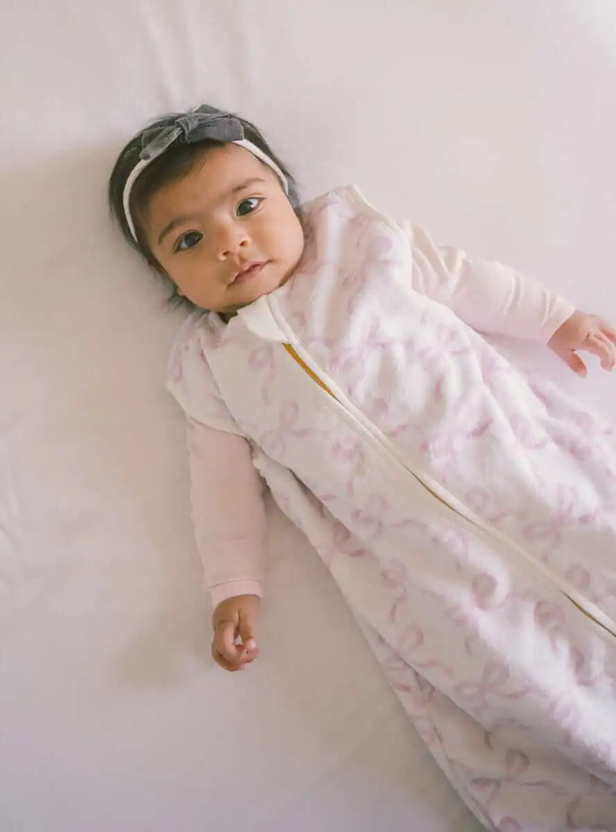 Pretty Pink Bows Wearable Minky Blanket