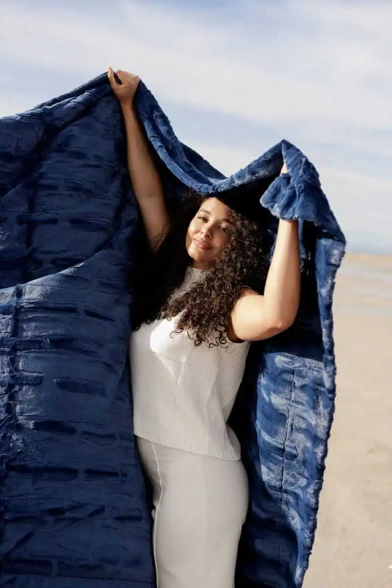 Sorbet Navy Blanket