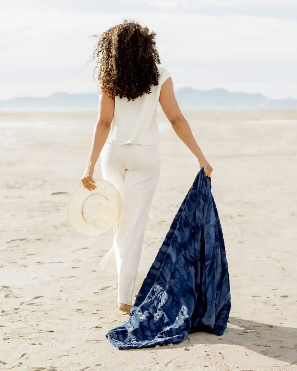 Sorbet Navy Blanket