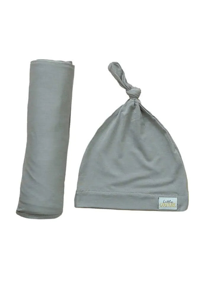 Swaddle and Hat - Tranquil Dove