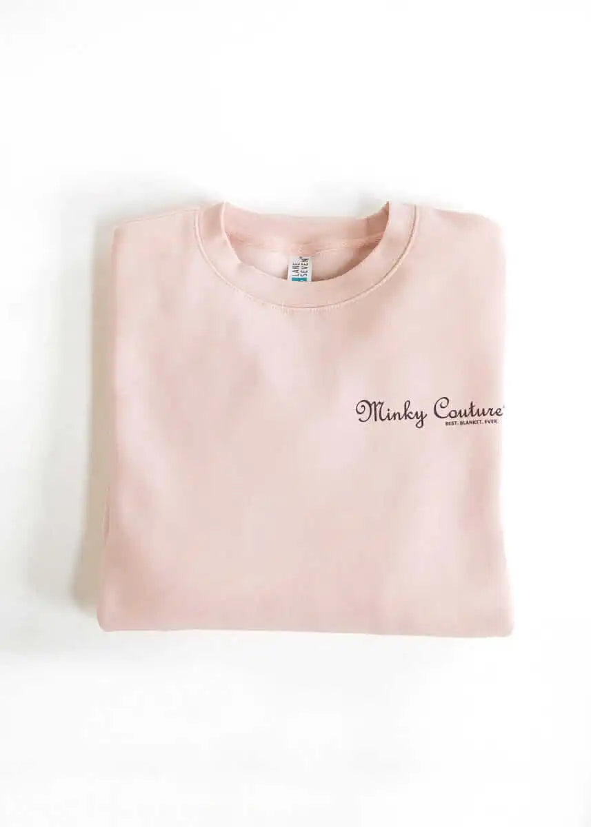 Minky Couture Sweatshirt - Hugs Light Pink